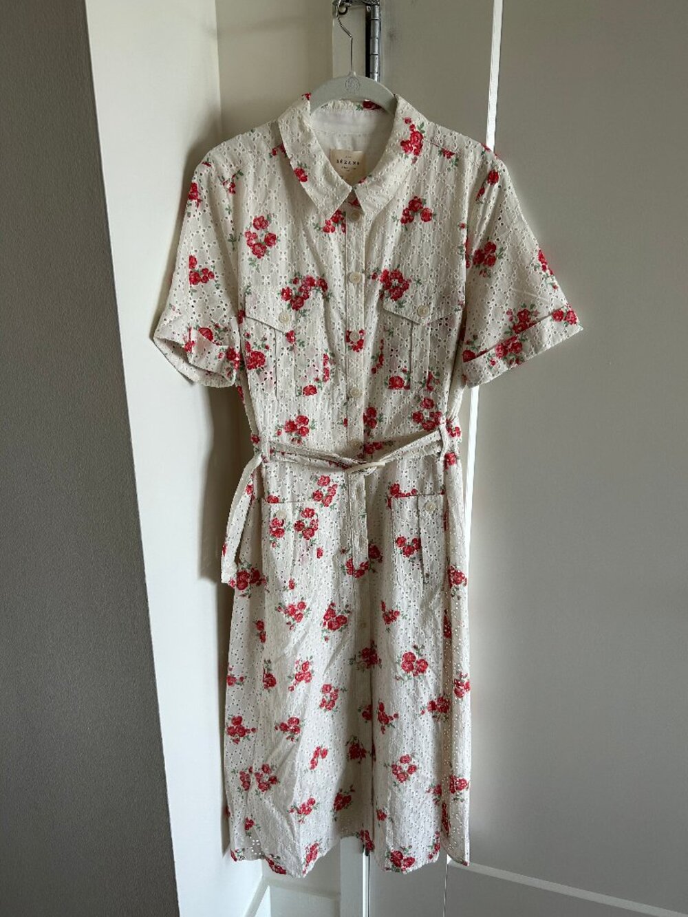 SEZANE Raquel Dress in Rosa Corail print, size FR40/US8, NWT